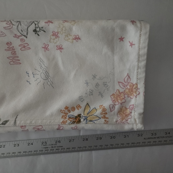 Reformation Cream Floral Straight Leg Jeans - Picture 10 of 12